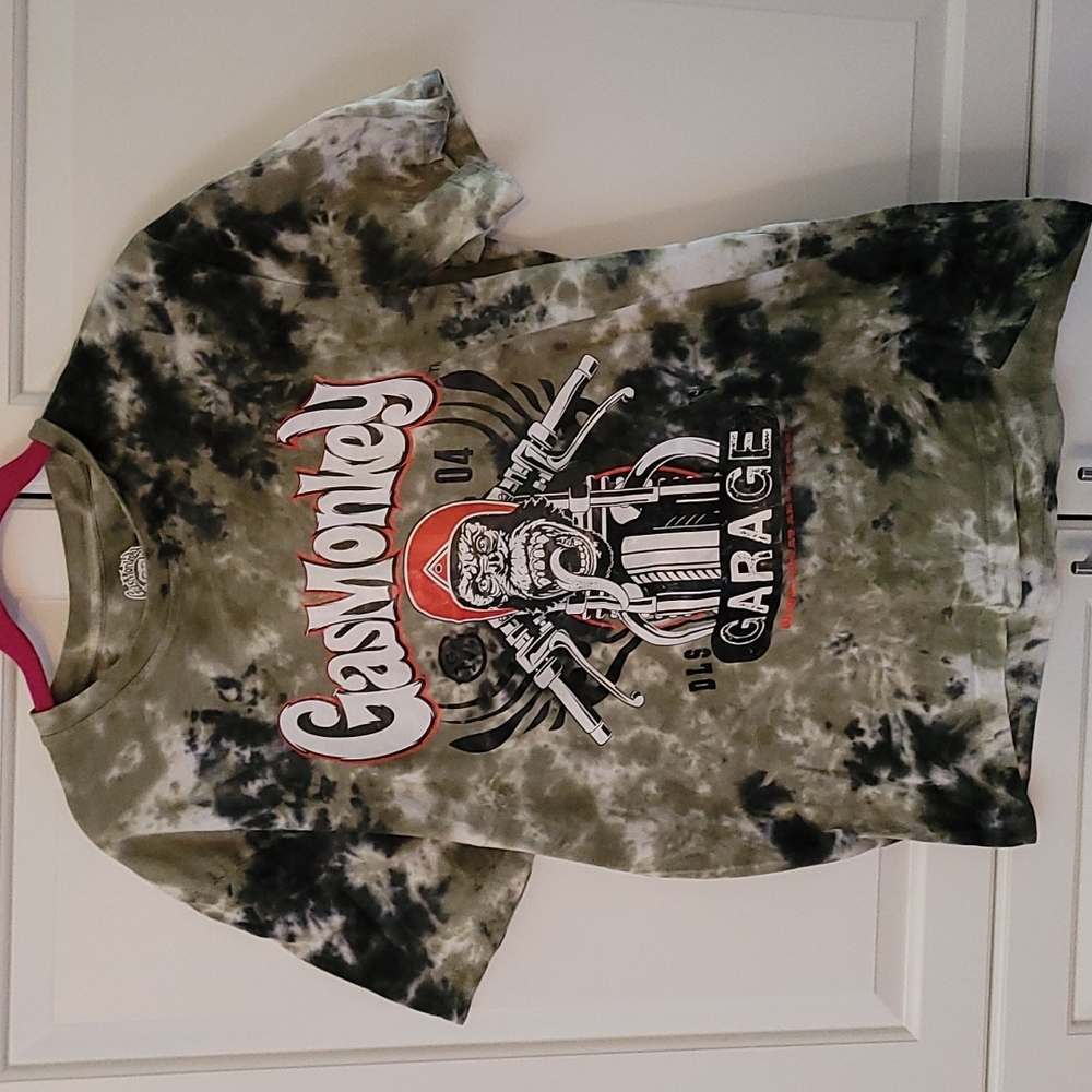 New Gas Monkey GasMonkey Men's Green Camo T shirt Tee M Med